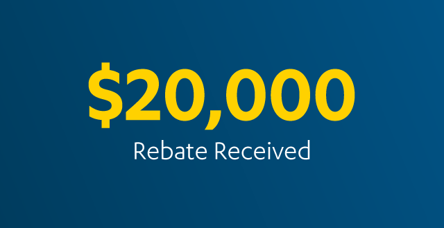 $20000 rebate received