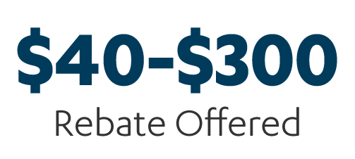 $40 to $300 rebate offered