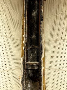roof drain with root instrusion