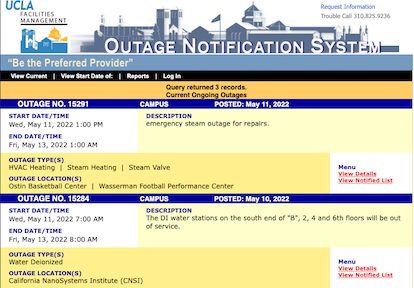 outage notification system