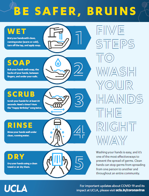 be safer bruins - wash hands