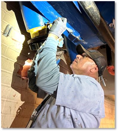 man working on repair