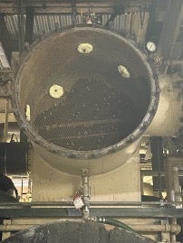 condenser tube with plugged tubes