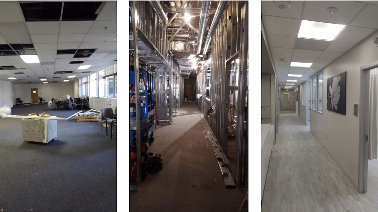 health clinic renovation before and after